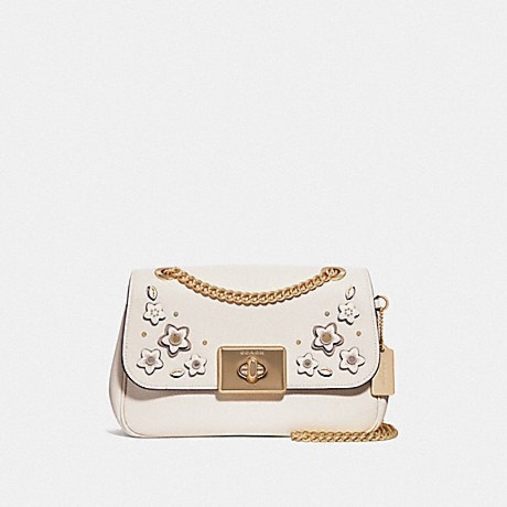 Coach F72628 Cassidy Chalk Leather Cross Body Bag